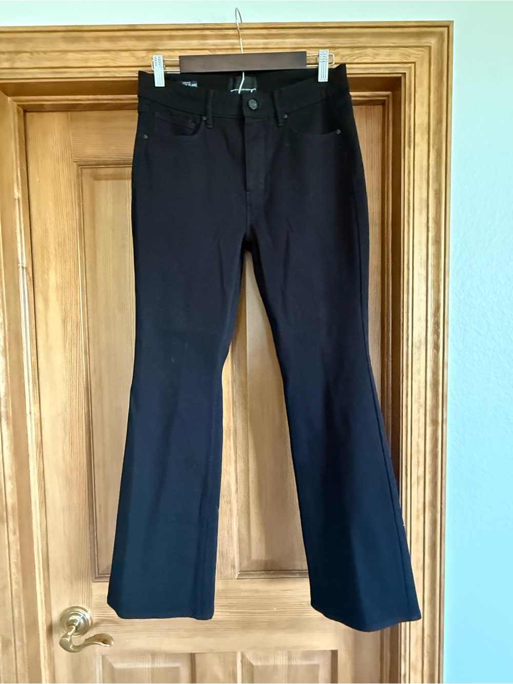 White House Black Market Women's Black Flare Jeans